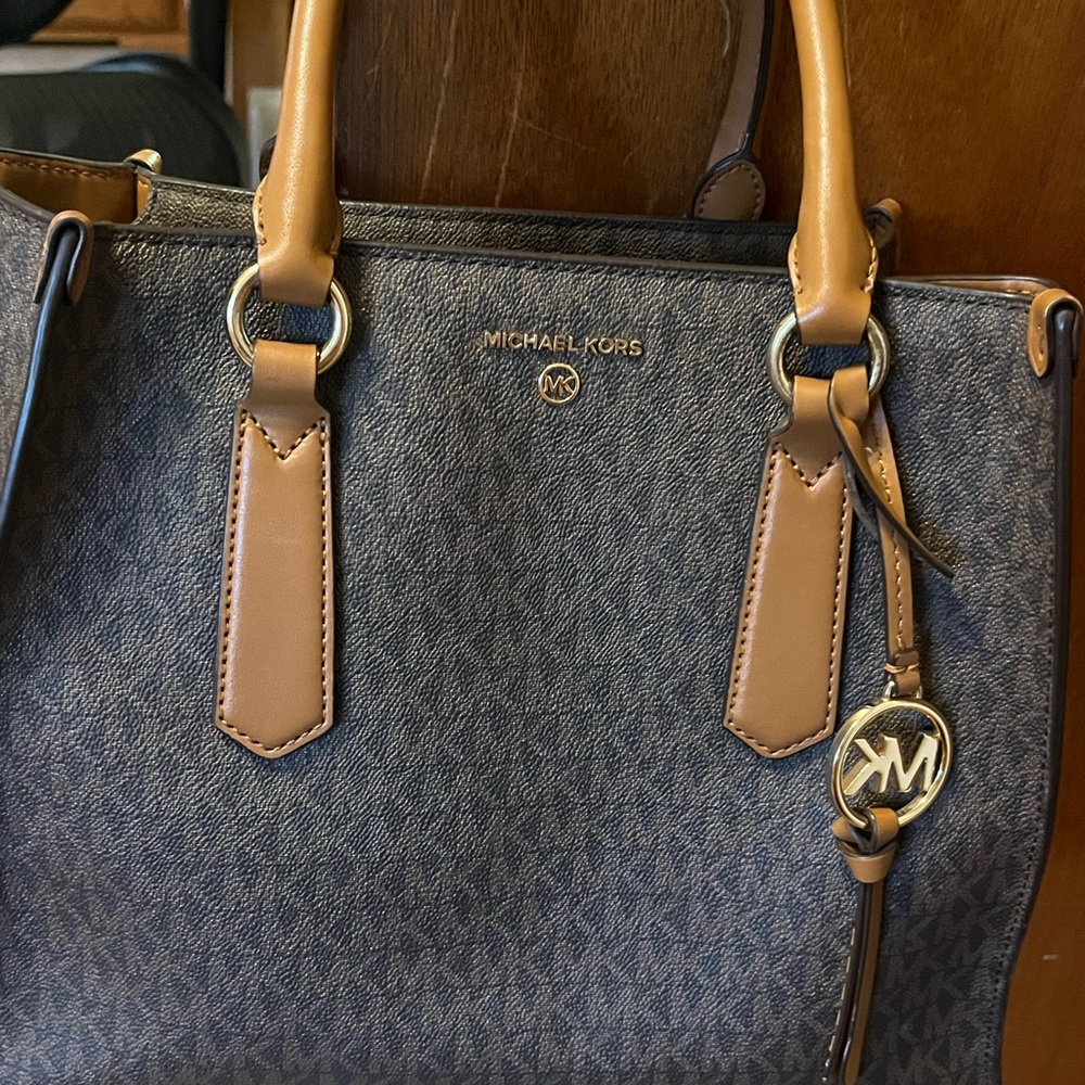 Michael Kors Brown and Tan Satchel